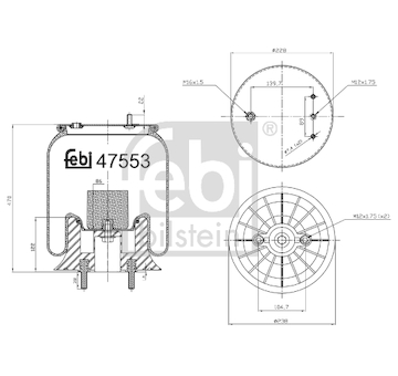 Mech, pneumaticke odpruzeni FEBI BILSTEIN 47553