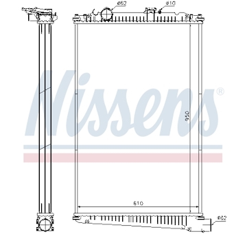 Chladič, chlazení motoru NISSENS 614420