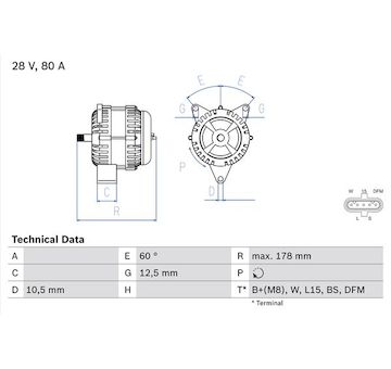 generátor BOSCH 0 986 047 420