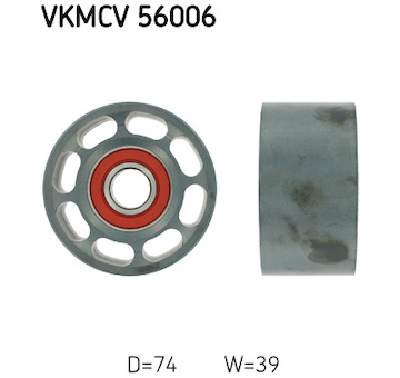 Vratná/vodicí kladka, klínový žebrový řemen SKF VKMCV 56006