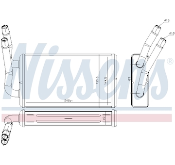 Výměník tepla, vnitřní vytápění NISSENS 71778
