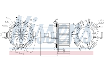 vnitřní ventilátor NISSENS 87180