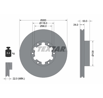 Brzdový kotouč TEXTAR 93191900