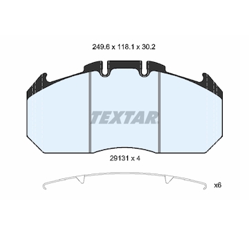 Sada brzdových destiček, kotoučová brzda TEXTAR 2913103