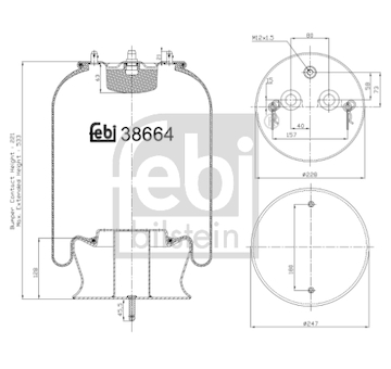 Mech, pneumaticke odpruzeni FEBI BILSTEIN 38664