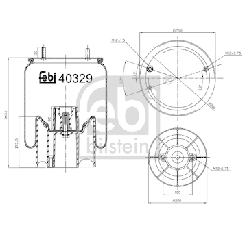 Mech, pneumaticke odpruzeni FEBI BILSTEIN 40329