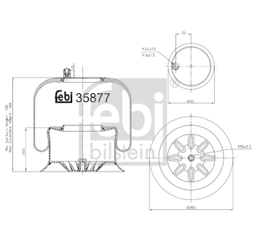 Mech, pneumaticke odpruzeni FEBI BILSTEIN 35877