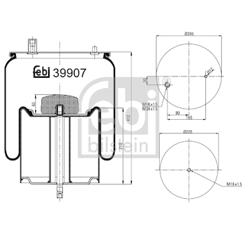 Mech, pneumaticke odpruzeni FEBI BILSTEIN 39907