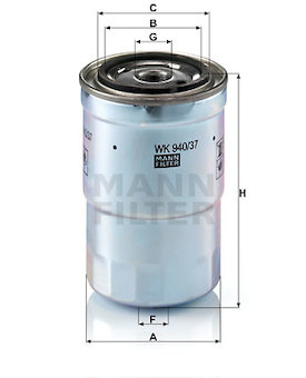 Palivový filtr MANN-FILTER WK 940/37 x