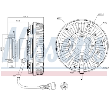 Spojka, větrák chladiče NISSENS 86062