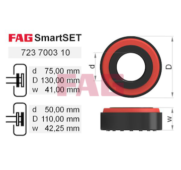 Sada ložisek kol FAG 723 7003 10