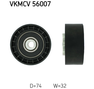 Vratná/vodicí kladka, klínový žebrový řemen SKF VKMCV 56007