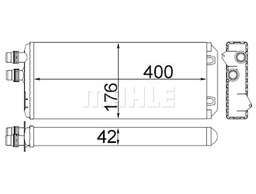 Výměník tepla, vnitřní vytápění MAHLE AH 249 000S