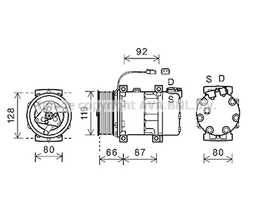 Kompresor, klimatizace AVA QUALITY COOLING SCAK040