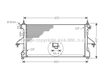 Chladič, chlazení motoru AVA QUALITY COOLING PEA2304