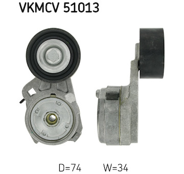 Napínací kladka, žebrovaný klínový řemen SKF VKMCV 51013