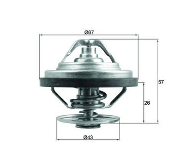 Termostat, chladivo MAHLE TX 158 83