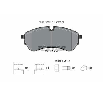 Sada brzdových destiček, kotoučová brzda TEXTAR 2214701
