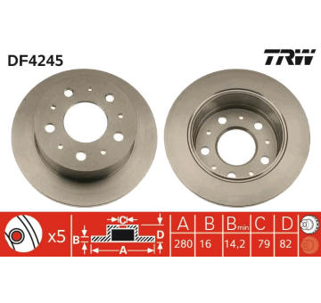 Brzdový kotouč TRW DF4245