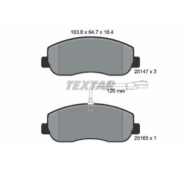 Sada brzdových destiček, kotoučová brzda TEXTAR 2514701