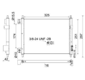 Kondenzátor, klimatizace MAHLE AC 856 000S