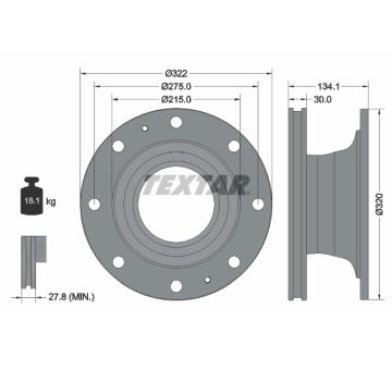 Brzdový kotouč TEXTAR 93324600