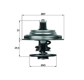 Termostat, chladivo MAHLE TX 23 71D