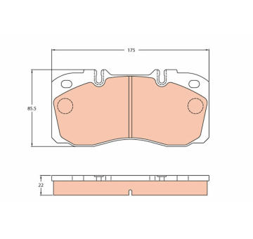 Sada brzdových destiček, kotoučová brzda TRW GDB5068
