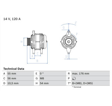 generátor BOSCH 0 986 046 150