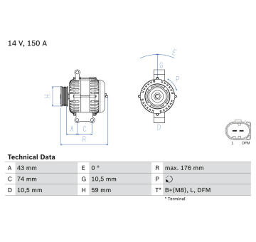 generátor BOSCH 0 986 047 910