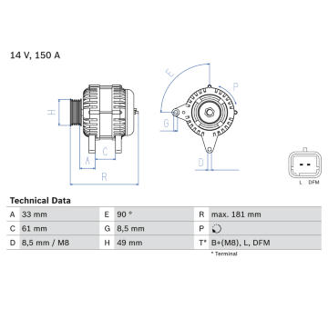 generátor BOSCH 0 986 080 420