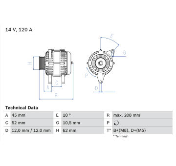 generátor BOSCH 0 986 049 400