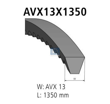 Klínový řemen DT Spare Parts 2.15366