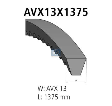 Klínový řemen DT Spare Parts 1.21195