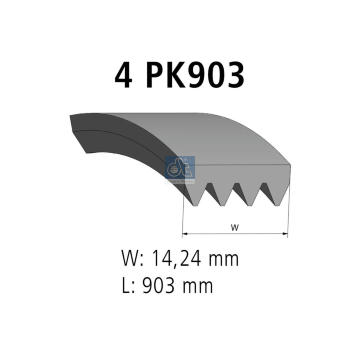 ozubený klínový řemen DT Spare Parts 7.54800