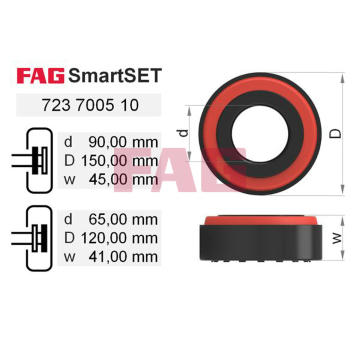 Sada ložisek kol Schaeffler FAG 723 7005 10