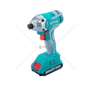 Aku rázový utahovák 1/4", brushless, 20V Li-ion (2x), 2000mAh, industrial, TOTAL