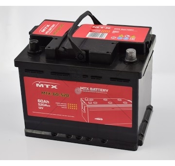 Autobaterie 12V 60AH MTX BATTERY 520EN MTX MTX-60-520