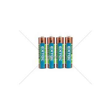 Baterie alkalické EXTOL ENERGY ULTRA +, 4ks, 1,5V AAA (LR03), EXTOL ENERGY