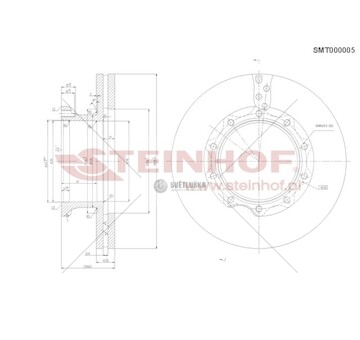 Brzdový kotouč STEINHOF SMT000005
