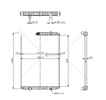 Chladič, chlazení motoru NRF NRF509709