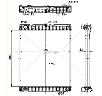 Chladič, chlazení motoru NRF NRF509873