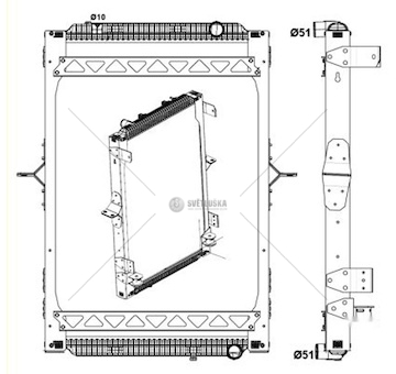 Chladič, chlazení motoru NRF NRF58404