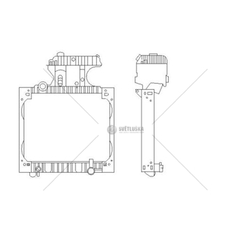 Chladič vody MAN TGX 09.07- KPL.Z RAMA NRF NRF50589