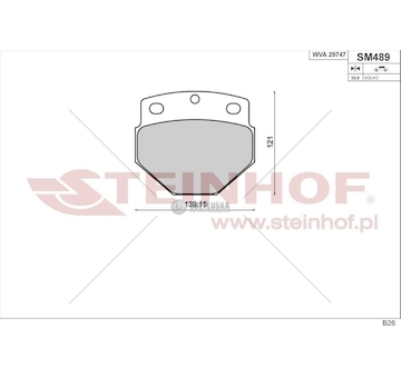 Destičky brzdové VOLVO KPL 8ks /2 Balení / STEINHOF SM489