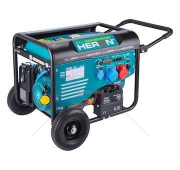 Elektrocentrála benzínová a plynová (LPG/NG), 17HP/8,2kW/10,2kVA (400V), 6,5kW (230V), elektrický start, dálkové ovládání, podv
