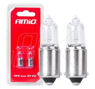 Halogenové žárovky H6W 12V 6W BAX9S white 2ks blister