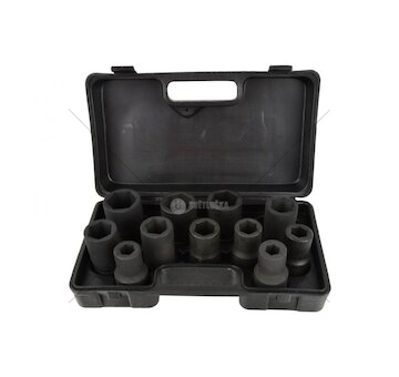 Hlavice nástrčná, rázová 1", sada 11ks, 17-41mm GEKO