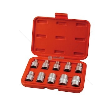 Hlavice nástrčné vnitřní TORX, sada 10ks, 1/2"x38mm EXTOL PREMIUM