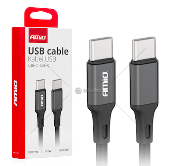 Kabel 'USB-C na USB-C 60W 100cm FullLINK AMIO-03902